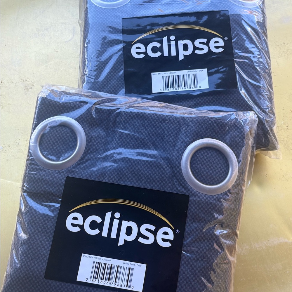 Eclipse Dark Gray Grommet Curtains